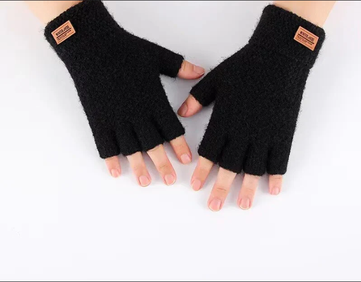 Alpaca Wool Fingerless Gloves