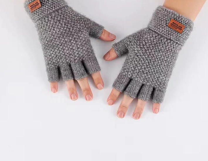 Alpaca Wool Fingerless Gloves