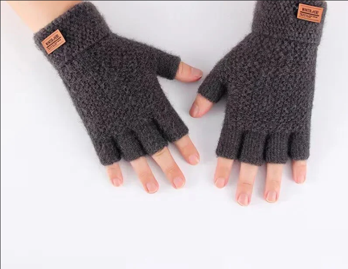 Alpaca Wool Fingerless Gloves