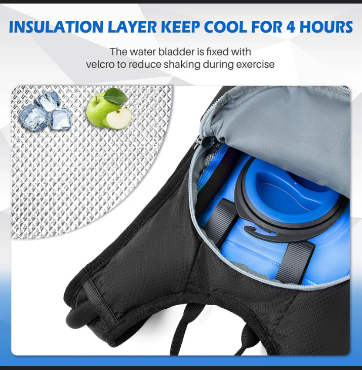 Light Weight Hydration Backpack with 2L Bladder