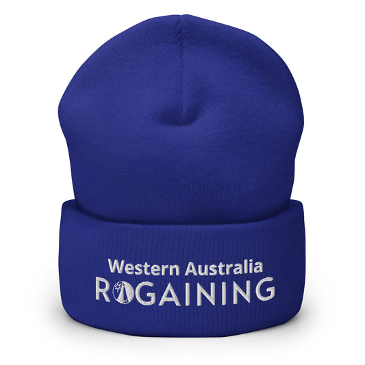 WA Rogaining Cuffed Beanie - Blue