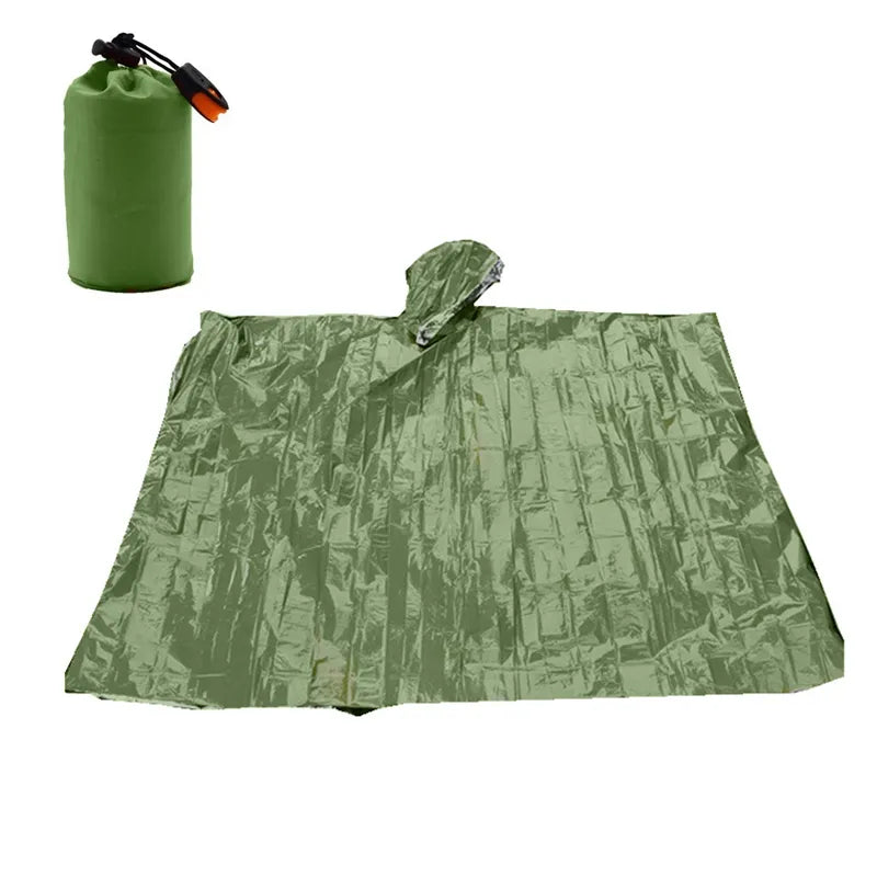WATER PROOF EMERGENCY REUSABLE PONCHO (with bag)
