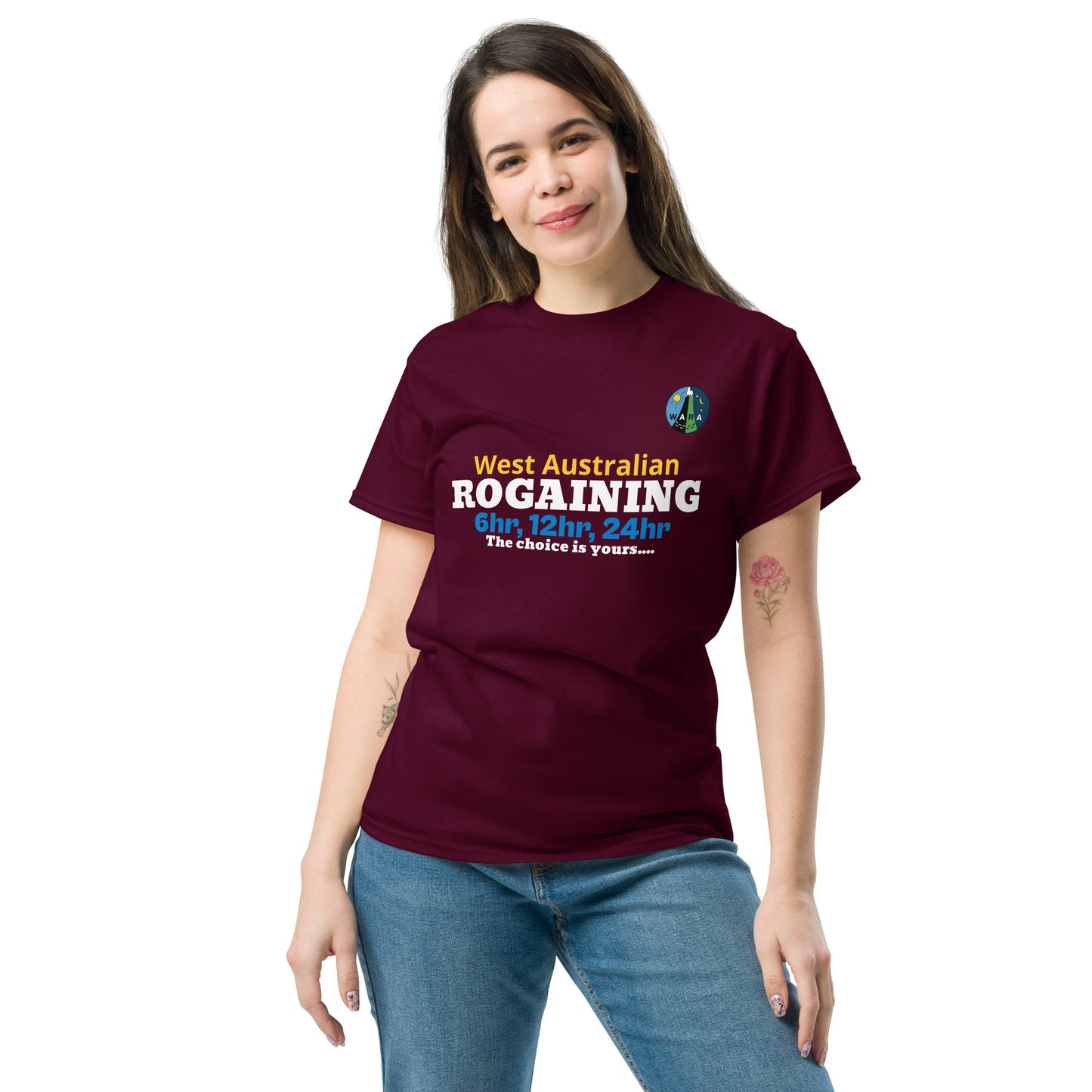 WARA Rogaining Unisex classic tee - Maroon