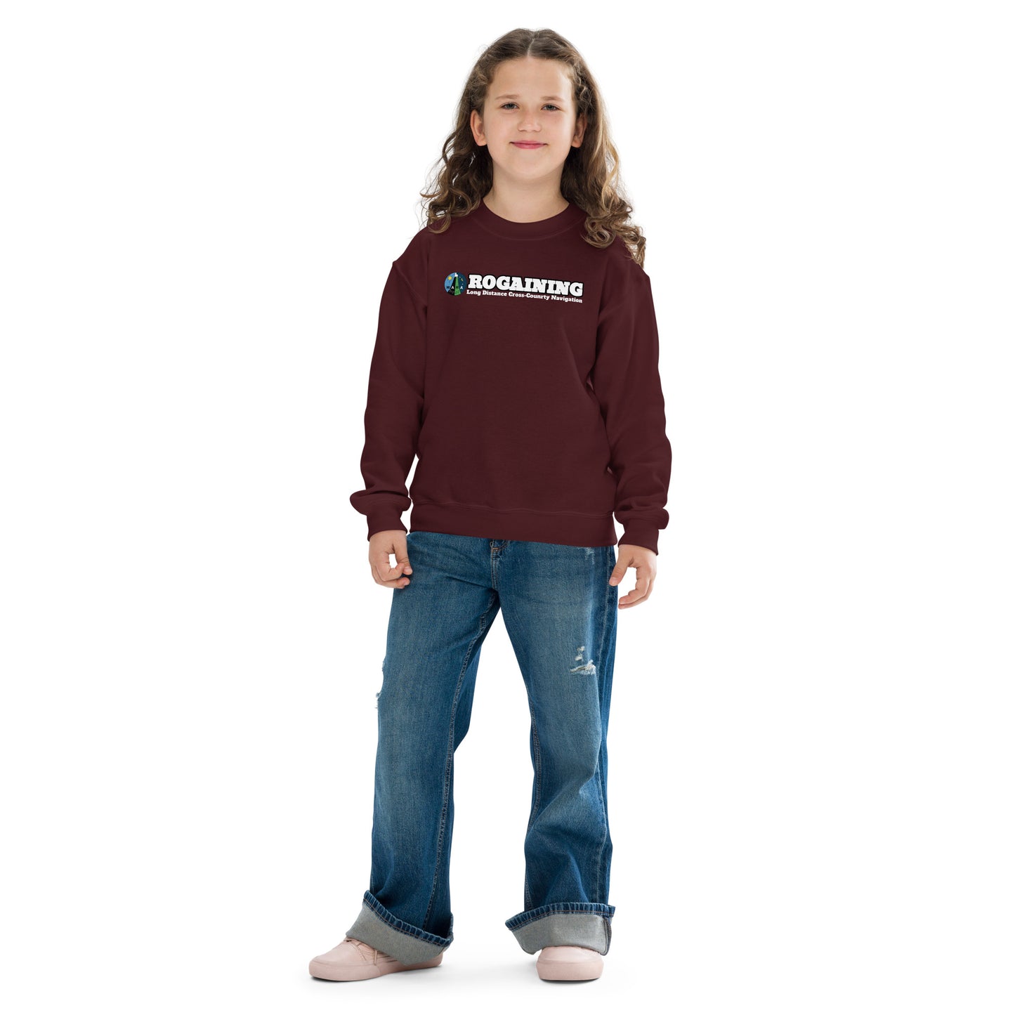 WARA Rogaining Youth crewneck sweatshirt - Maroon