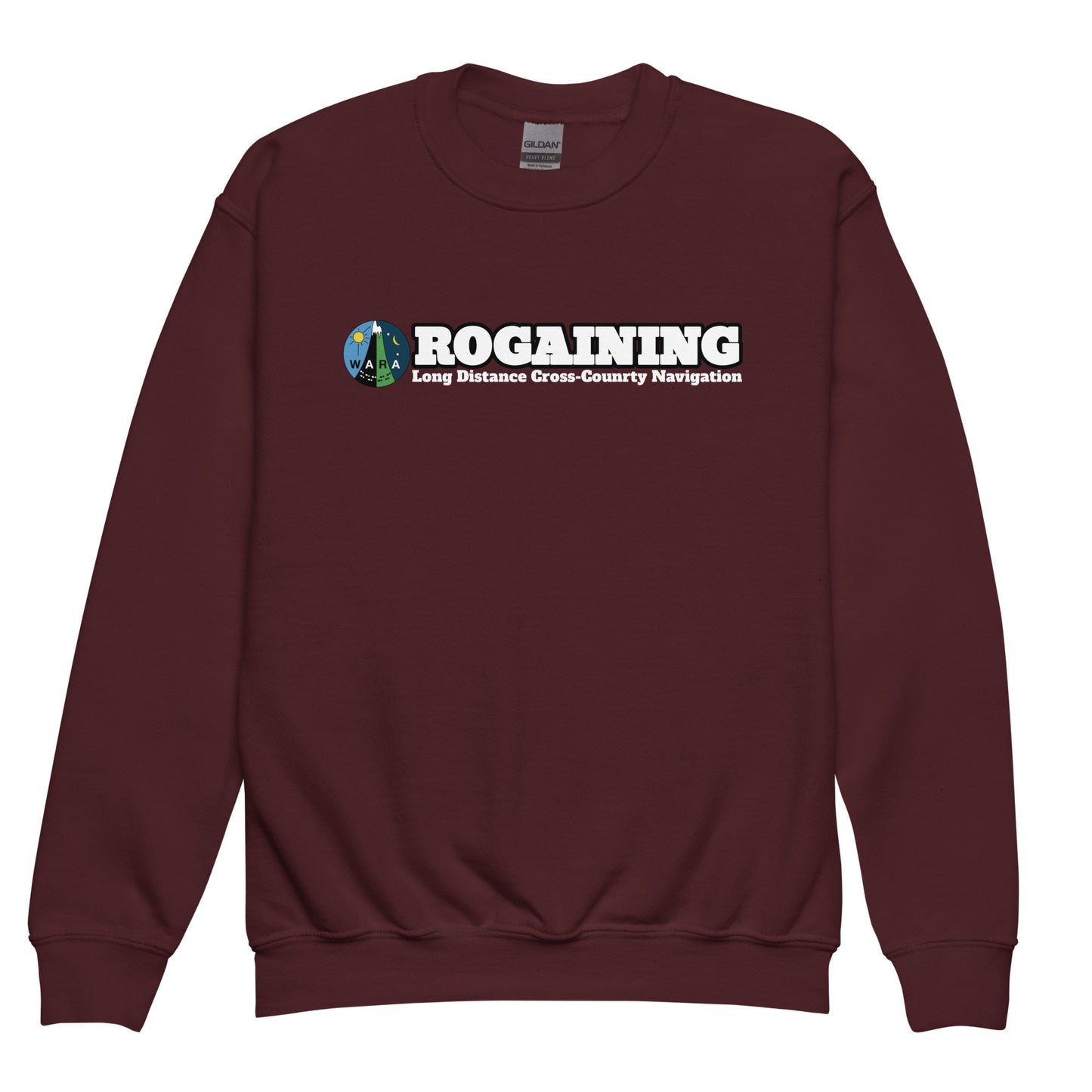 WARA Rogaining Youth crewneck sweatshirt - Maroon