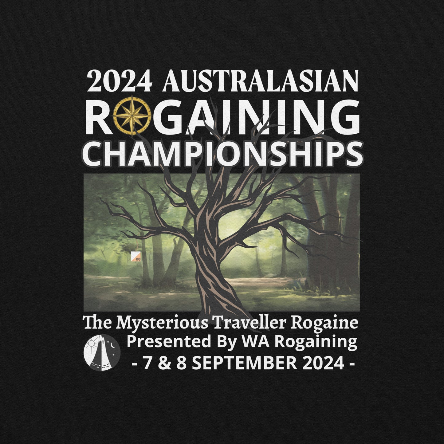 2024 Australasian Rogaining Championship - Graphic - Unisex Hoodie - Black