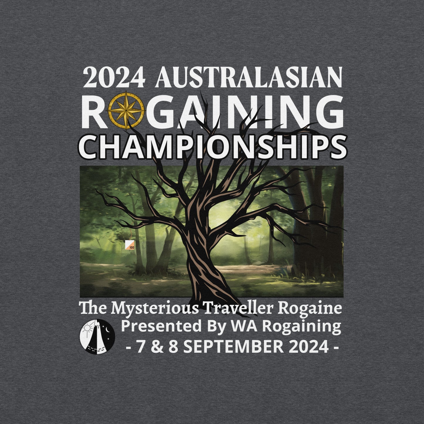 2024 Australasian Rogaining Championship - Graphic - Unisex Hoodie - Dark Heather