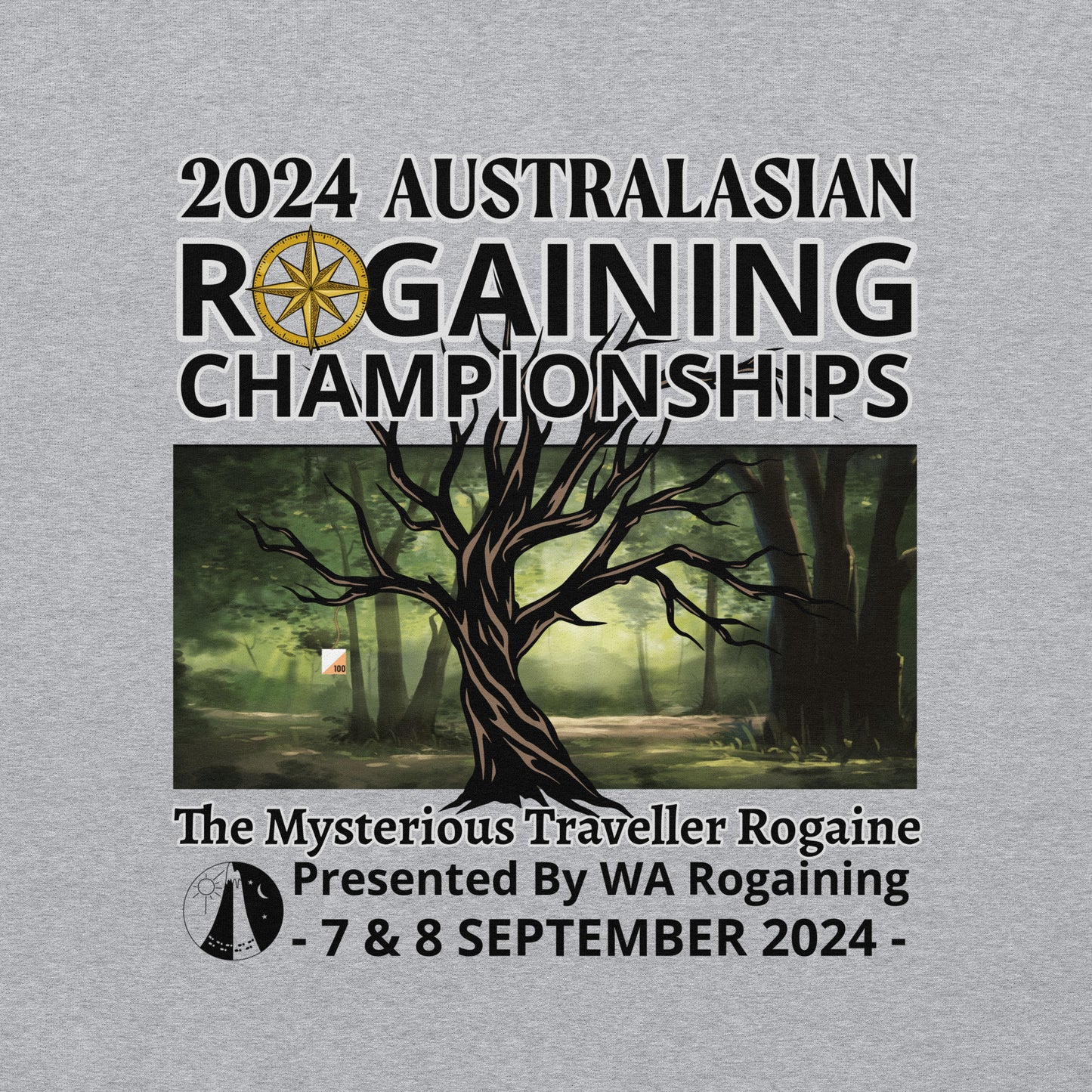 2024 Australasian Rogaining Championship - Graphic - Unisex Hoodie - Grey